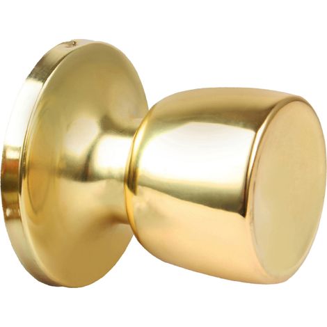 Bouton de porte en laiton brillant – Poignée tubulaire 65 mm – Installation facile avec vis et écrou – Pour portes d'entrée – Alfa Dyser