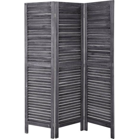 Atmosphera – Paravent en bois de paulownia gris H170cm – Dimensions 120x2cm – Décoration intérieure élégante – Créez des espaces privés (1/6)