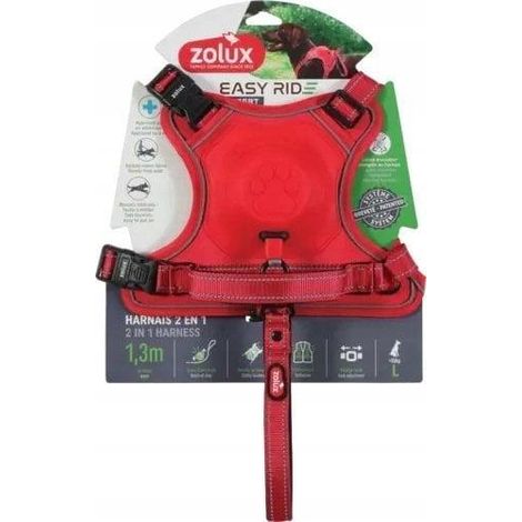 Zolux Easyride arnés para perro rojo talla L cómodo