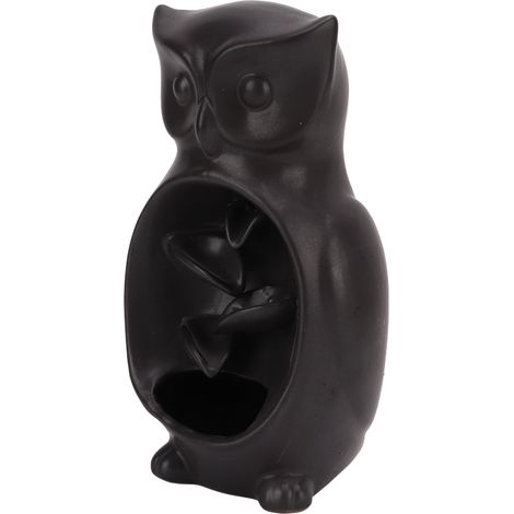 Night Owl Wasserfall-Räucherstäbchenhalter, hochwertige handgefertigte Keramik, exquisite Textur, fördert den Schlaf, Rückfluss-Räucherstäbchenbrenner (1/5)