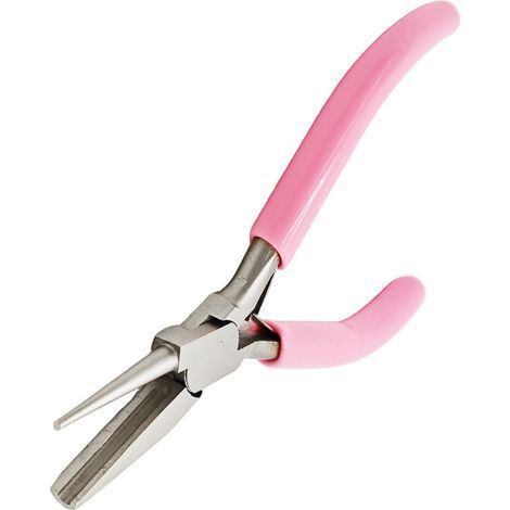 Pince à bec rond concave, outils de pliage et de bouclage de fils pour bijoux, perles et projets d'artisanat (rose) (1/3)