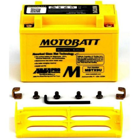 Batterie Motobatt QuadFlex AGM MBTX9U 12V 10.5ah 160A YTX9-BS YTZ12S YTZ14S