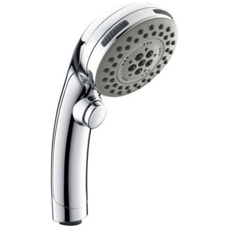 1pc Electroplated Chrome Shower Head with Stop Button, Handheld Shower Head, Single Shower Head (1/5)