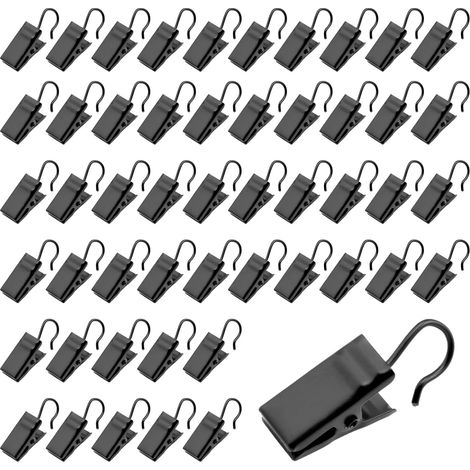 100 Weihnachtslichterclips, Außenbeleuchtungshaken, Mini-Metallgardinenhaken, geeignet für Außenbeleuchtung, können zum Befestigen von Fotos und Heimdekorationen verwendet werden