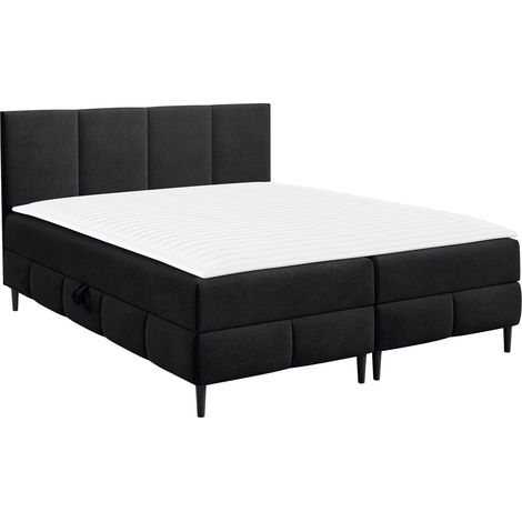 Lit boxspring Rivus I, Coral 60, Continental, Double, 180x200, Tissu, Disponible, 182x206x88cm (1/5)