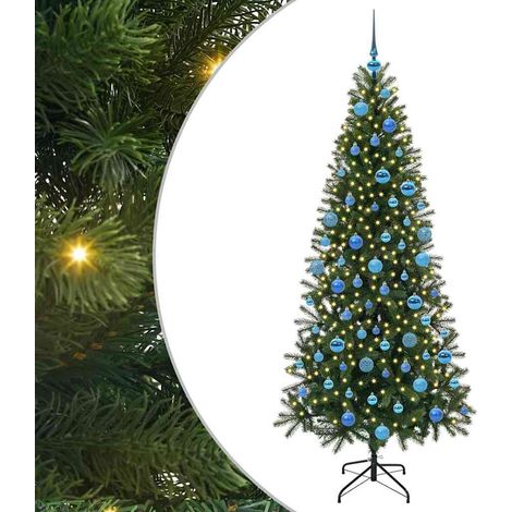 Sapin de Noël，Arbre de Noël artificiel avec 300 LED Vert 180 cm PE et PVC CFW90977 (1/5)