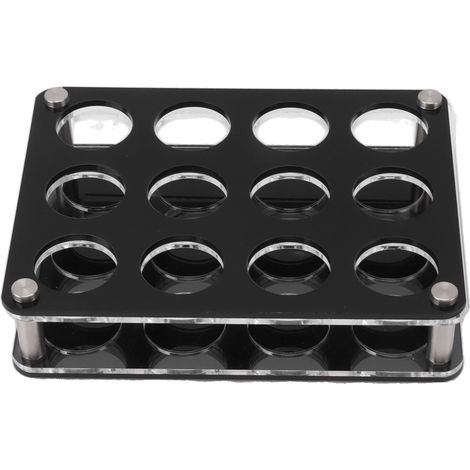 Porte-bouteilles acrylique résistant aux chocs pour bar maison, support 12 bouteilles en format 3x4 avec rangement pour verres (1/5)