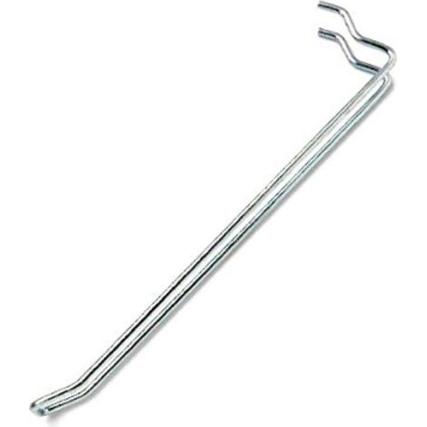 Bulk Hardware BH01887 Gancio a Occhiello per Pannello Forato, 200 mm, Bianco, Set di 10 (1/2)