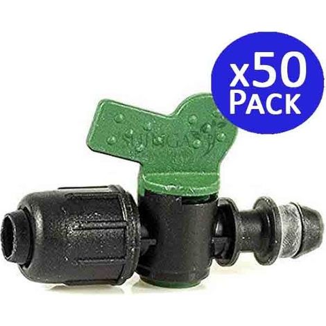 Lot de 50 Vanne départ PE avec joint pour gaine Ø16mm pour système d'arrosage (1/2)