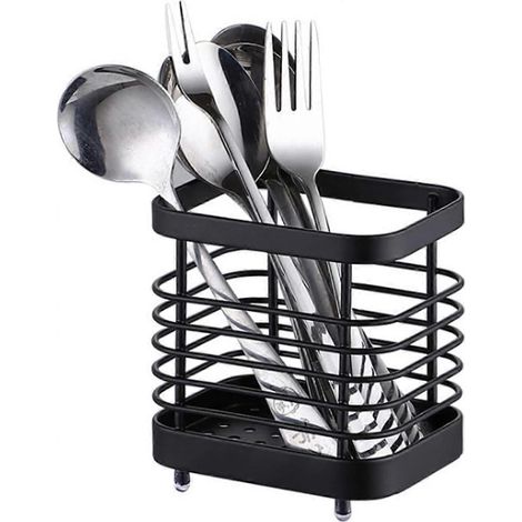 Organisateur de cuisine en acier inoxydable (1 pièce), rangement pour éponge, organisateur d'évier, etc. (1/5)