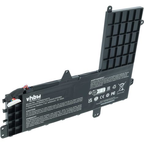vhbw Akku kompatibel mit Asus E502SA-XO014T, E502SA-XO040T, E502SA-XO023D, E502SA-XO043T, E502SA-XO041T Notebook (4050 mAh, 7,6 V, Li-Polymer) (1/5)