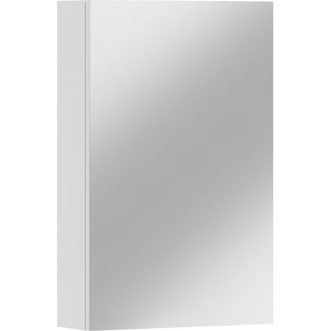 Mobiletto da bagno sospeso Antico 50 con specchio, bianco (1/4)