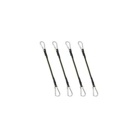 Cuerdas elásticas resistentes de 30 cm para camping, equipaje y viajes (4 unidades) - Crezuo
