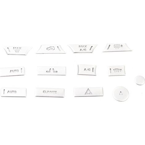 Autocollant de Bouton de Climatiseur de Voiture, 13 Pièces/ensemble Autocollant de Bouton de Console Centrale de Voiture Garniture de Couvercle de Bouton de Climatiseur Adapté (1/5)