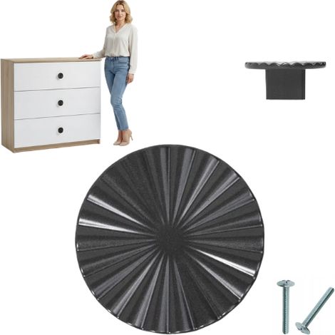 Möbelgriff, schwarz, modern, Größe 16/50, AKS (1/5)