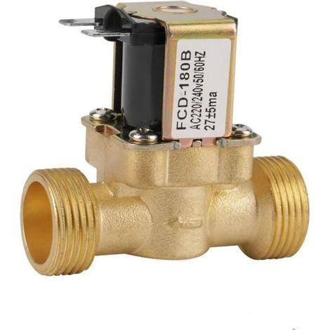 Electrovanne, Entrée d'Eau Bidirectionnelle G1/2AC220V Électrovanne Électronique Fermée Normale CA 220V 240V FCD-180B (1/5)