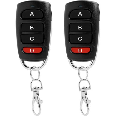 Telecommande Portail Garage 433 MHz, 2Pcs Universelle Duplicateur Porte de Garage Télécommande à 4 Boutons, Portail sans Fil 433,92 MHz, Bip 50m Long (1/5)