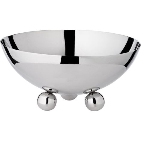 Coupe à Fruits et Décorative Chicago en Acier Inoxydable Poli Miroir Ø 19,5 x H 9 cm - PANGIVO (1/5)