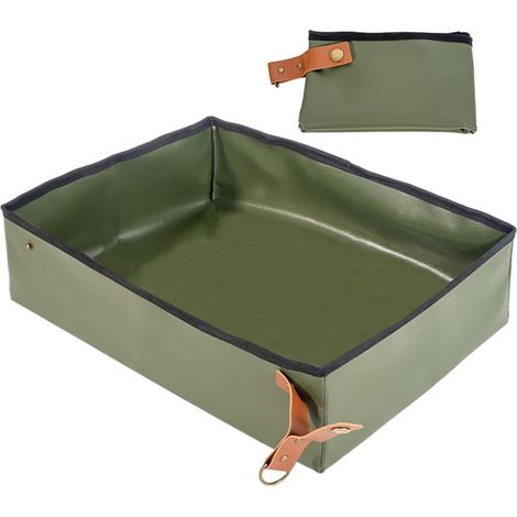 Litière portable pour chat - Pliable - Peu encombrante - (1/5)