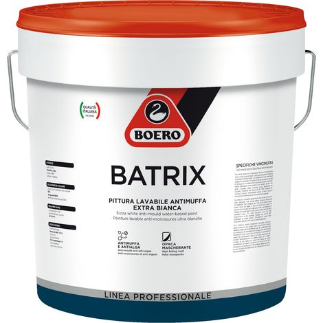 BOERO BATRIX pittura idropittura acrilica extra bianca lavabile antimuffa 13 LT
