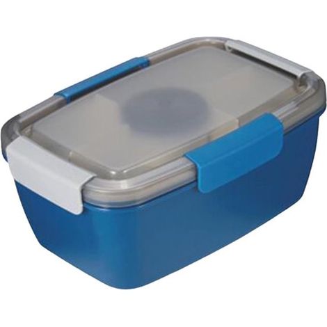 Fiambrera Bento，Fiambrera de doble capa con separadores，Fiambrera portátil para ensaladas，Ideal para el trabajo y picnics (1/5)