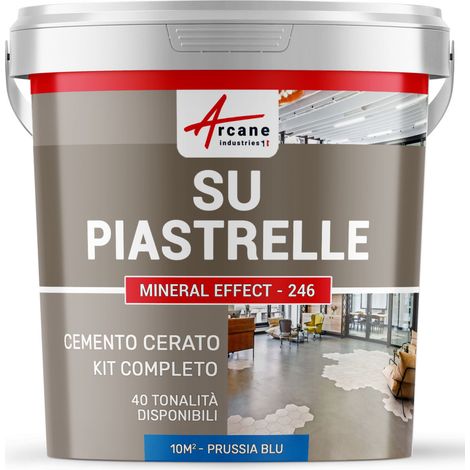 Microcemento su piastrelle - 10 m² (in 2 strati) Blu di Prussia - ARCANE INDUSTRIES