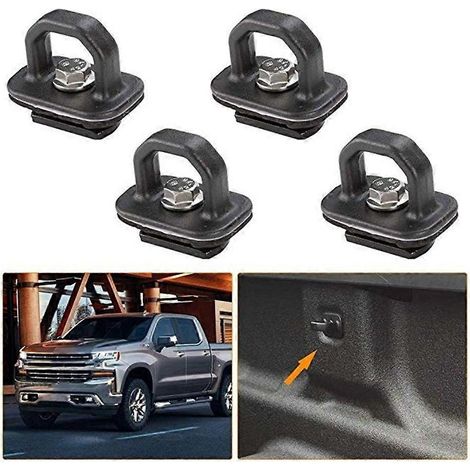 Crampons robustes en fonte, ancrages de chargement en aluminium, sangles d'arrimage pour améliorer le plateau de chargement de votre voiture (1/4)