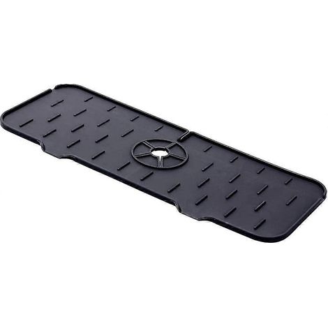 Protection anti-éclaboussures pour robinet de cuisine, tapis récupérateur d'eau pour robinet, tapis égouttoir pour la vaisselle de la cuisine et de la salle de bain (1/5)