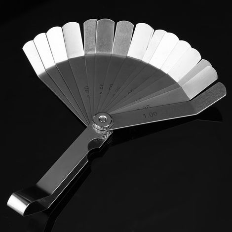 Gebogene Fühlerlehre aus Edelstahl, Schweißnahtprüfwerkzeug 0,05–1,00 mm (1/5)