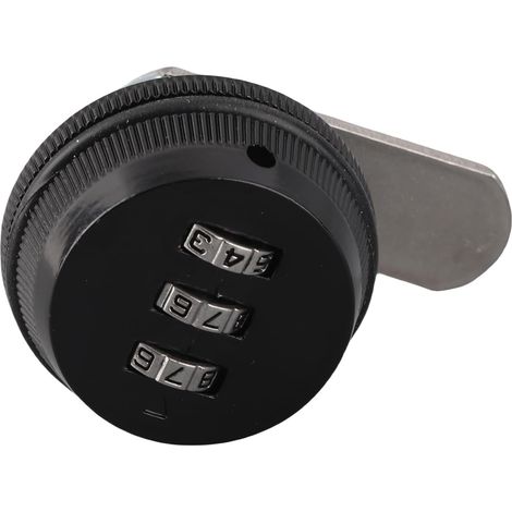 Cadenas à combinaison pour tiroir - Cadenas à combinaison pour boîte aux lettres - 1 pièce - Noir