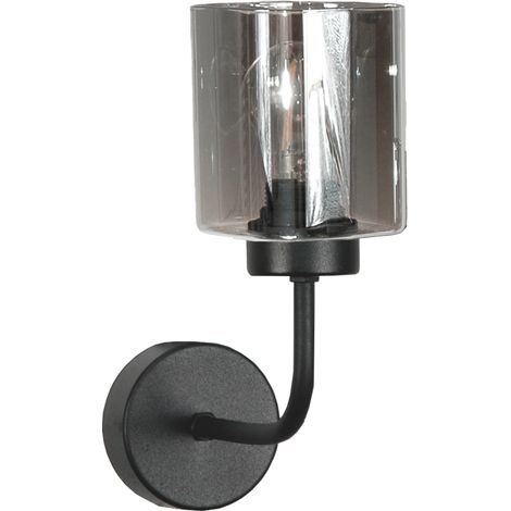 Aplique de pared con pantalla de cristal grafito negro 15-413 jastar (1/2)