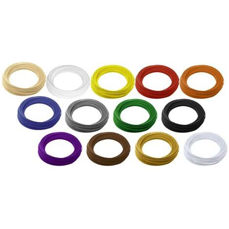 Pack de filaments Renkforce ABS 2.85 mm naturel, noir, blanc, rouge, jaune, bleu, vert, orange, gris, pourpre, marron, (1/2)