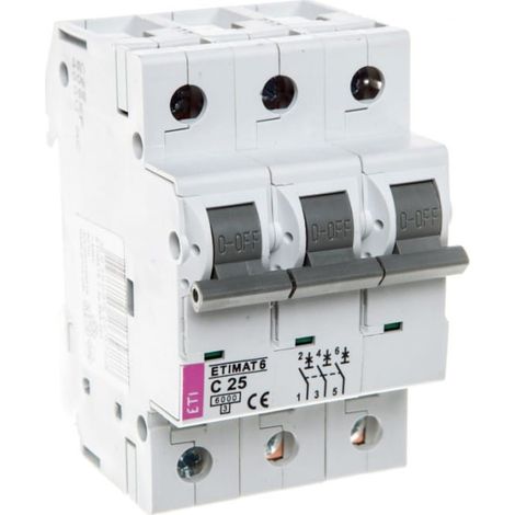 Disyuntor 3P C 25A 6kA CA ETIMAT 6 002145518