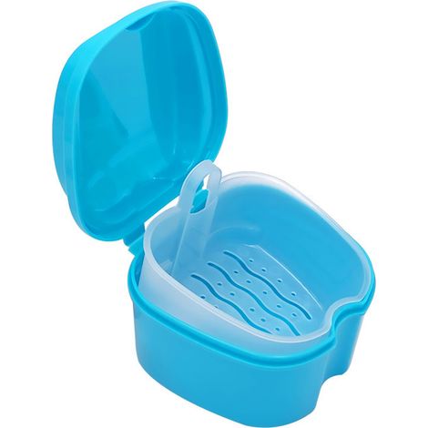 Étui de baignoire pour prothèse dentaire, boîte de rangement pour prothèse orthodontique, boîte de bain en plastique pour fausses (1/5)