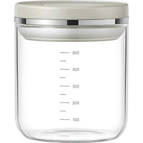 Aufbewahrungsbehälter aus hochdichtem Borosilikatglas mit luftdichtem Druckverschluss – Set aus runden, auslaufsicheren Dosen S (1/5)