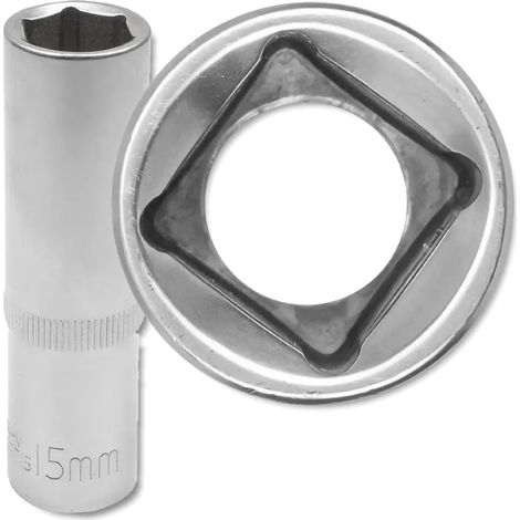 JCB Tiefbett-Steckschlüssel 1/2" 15 mm 6-kant Cr-V