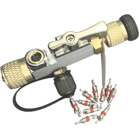 Outil d'extraction du noyau de valve avec verre mira pour R32 R410A, kit de service de CA d'extraction de cuivre magnétique pour un remplacement efficace de valve sans système de drainage (1/4)