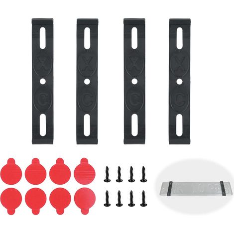 4PCS Support Plaque Immatriculation sans Cadre, Support Plaque Immatriculation Universel avec Vis et Adhésif, Fixation Discrète Résistante à l’Eau pour Voiture EU (1/5)