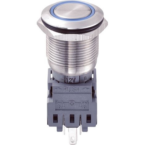 TRU COMPONENTS 701906 LAS1-BGQ-11ZE/B/12V Vandalismusgeschützter Druckschalter 250 V/AC 5 A 1 x Aus/