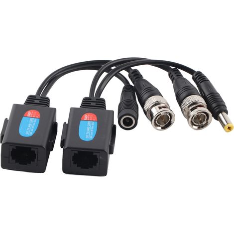 Câble passif vidéo audio Balun transmetteur récepteur pour caméra CCTV HDCVI HDTVI AHD analogique (1/5)