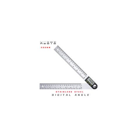 Rapporteur d'Angle Numérique 0-200mm Numérique Angle Finder 0-360 °Rapporteur Numérique 2 en 1 en Acier Inoxydable avec Affichage LCD Mesure Angle pour Travail Du Bois Construction Réparation--TRIMEC (1/4)