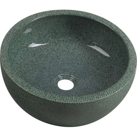 Sapho Priori - Lavabo de cerámica, diámetro 42 cm, verde PI013 (1/5)
