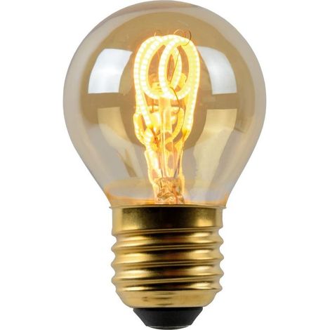 Lucide G45 - Glühfadenlampe - Ø 4,5 cm - LED Dim. - E27 - 1x3W 2200K - Amber (1/4)