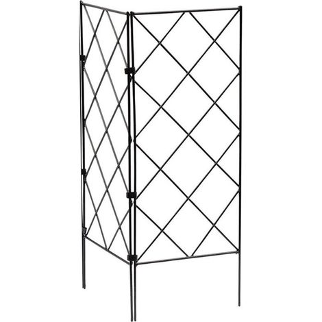 Set aus 3 faltbaren Rankgittern für Kletterpflanzen, Wandhalterung aus Metall und Eisen, ideal für den Anbau von Blumen und Gartenpflanzen. (1/5)