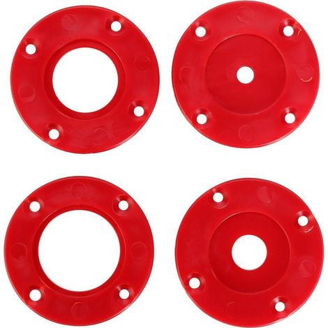 Frästisch-Einlegeplatte, Metall-Frässchablone mit 4 Ringen, Wendeplatte für die Holzbearbeitung (1/5)