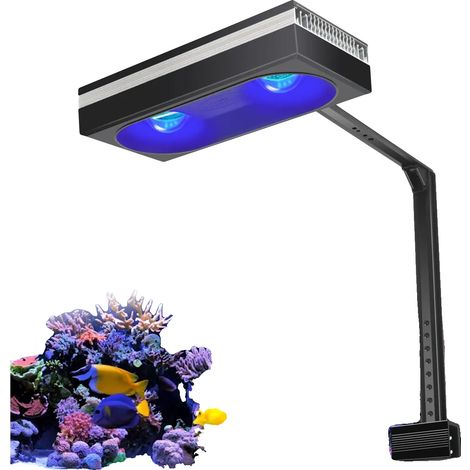 Éclairage d'Aquarium Marin, LED Plein Spectre, Contrôle WiFi, 1 Lampe avec Kit de Bras (1/2)