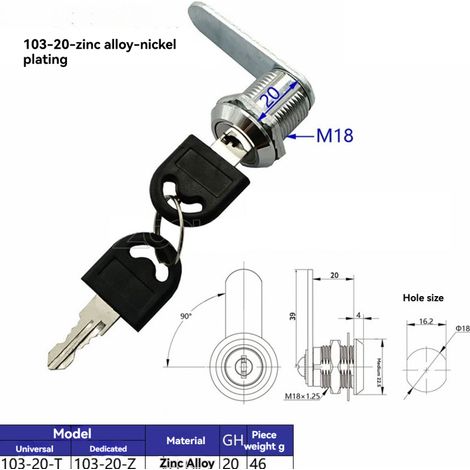 103 Rotary Lock for Drawers Cabinets – MS403 Metal Storage Locker Lock – Single Use Opening Lock for Electric Meters Mailboxes (1/5)