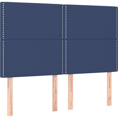 Maison Exclusive - Cabecero de cama azul 144x5x118/128 cm Tela