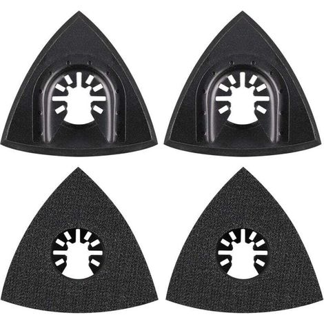 Ulisem4Pcs Delta Sanding Pad 80mm Multi Tool Attachment Pad Accessorio Multi Tool Lama Oscillante Accessorio per Worx Mikita Dewalt Power Tool Worx Tool Bosch Multi Tool (1/4)