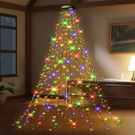 Guirlande Lumineuse Sapin NoëL, 2M 16 Branche 400 LED Guirlande Lumineuse Arbre Noel, Lumineuse de Noël Imperméable pour Décoration Sapin de Noël (1/5)